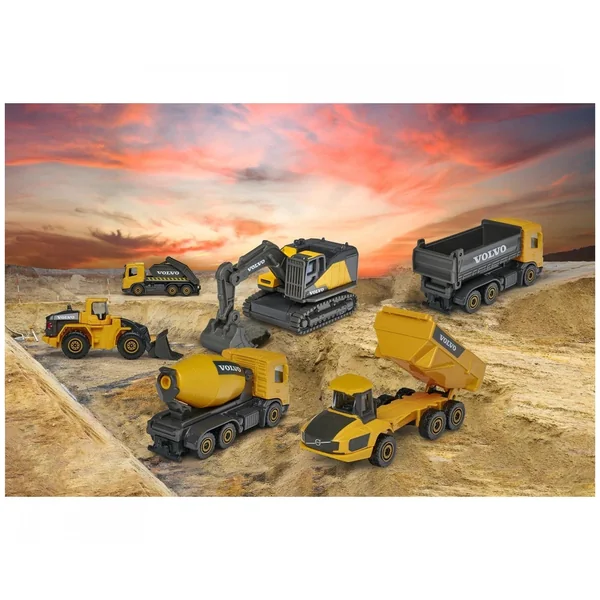 Majorette - Volvo Construction 3 Pcs Set Play Vehicle - Assorted