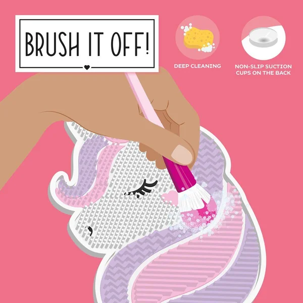 MAKE-UP BRUSH CLEANING PAD - BRUSH IT OFF! - UNICORN