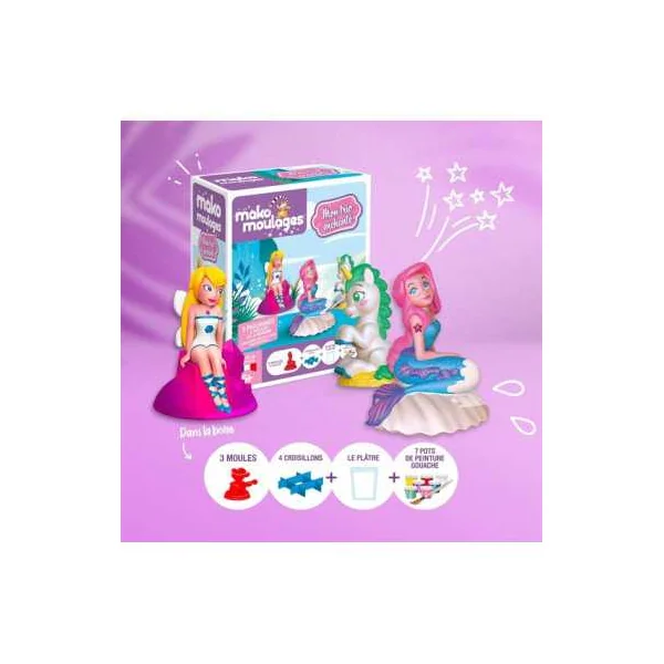 Mako Moulages Mon Trio Enchanté | Kit 3 Moules Féeriques dès 5 ans