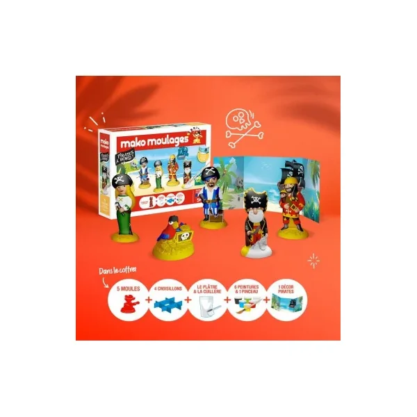 Mako Moulages Pirates à bord ! | Coffret 5 Figurines dès 5 ans