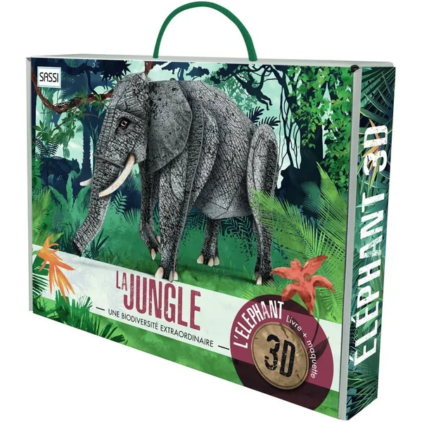 MAQUETTE 3D LA JUNGLE UNE BIODIVERSITE EXTRAORDINAIRE L'ELEPHANT 3D