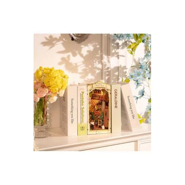 Maquette Book Nook Floral Corner Rolife | Puzzle 3D en Bois LED