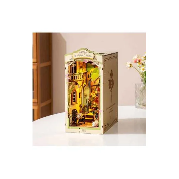 Maquette Book Nook Floral Corner Rolife | Puzzle 3D en Bois LED