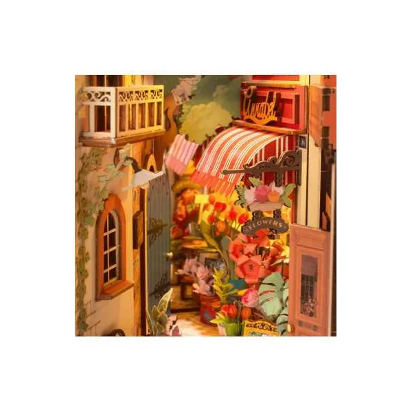 Maquette Book Nook Floral Corner Rolife | Puzzle 3D en Bois LED