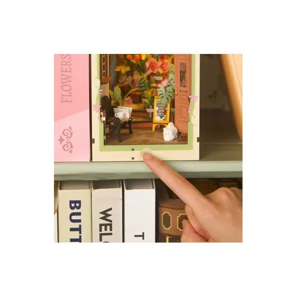Maquette Book Nook Floral Corner Rolife | Puzzle 3D en Bois LED