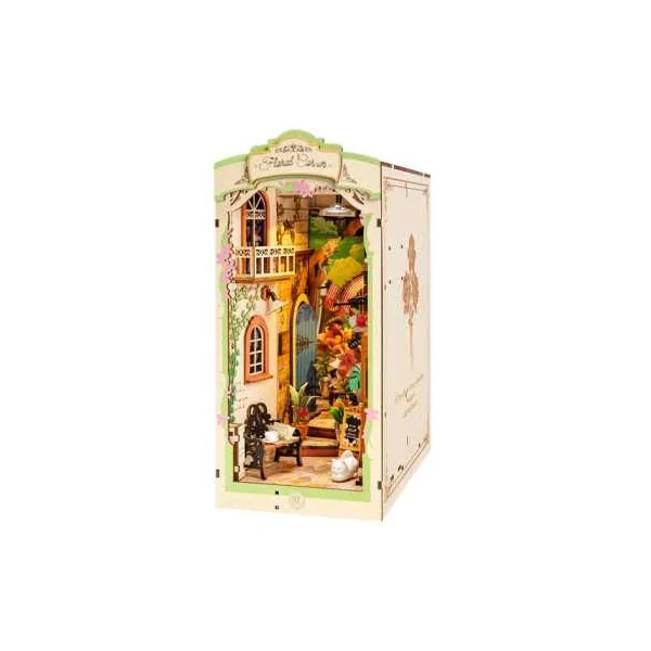 Maquette Book Nook Floral Corner Rolife | Puzzle 3D en Bois LED