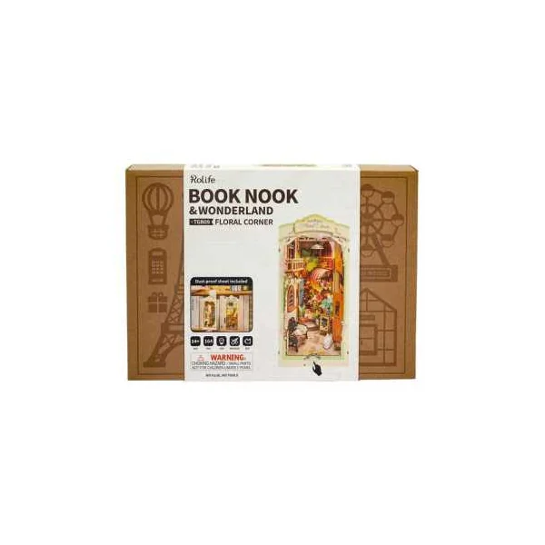 Maquette Book Nook Floral Corner Rolife | Puzzle 3D en Bois LED