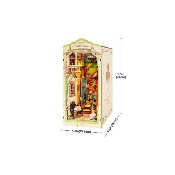 Maquette Book Nook Floral Corner Rolife | Puzzle 3D en Bois LED