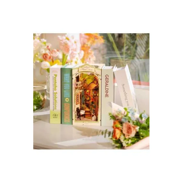 Maquette Book Nook Floral Corner Rolife | Puzzle 3D en Bois LED