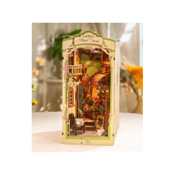 Maquette Book Nook Floral Corner Rolife | Puzzle 3D en Bois LED