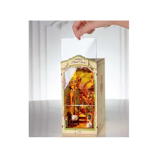 Maquette Book Nook Floral Corner Rolife | Puzzle 3D en Bois LED