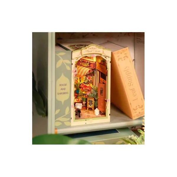 Maquette Book Nook Floral Corner Rolife | Puzzle 3D en Bois LED