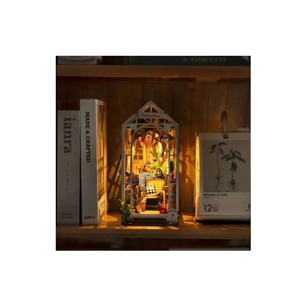 Maquette Book Nook Garden House Rolife | Puzzle 3D en Bois LED