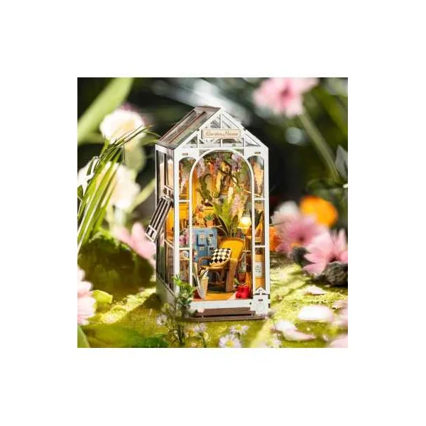 Maquette Book Nook Garden House Rolife | Puzzle 3D en Bois LED