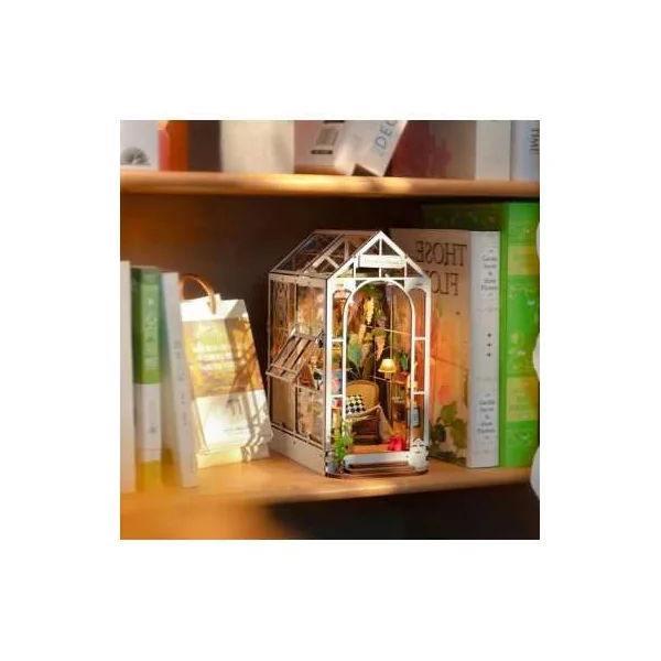 Maquette Book Nook Garden House Rolife | Puzzle 3D en Bois LED