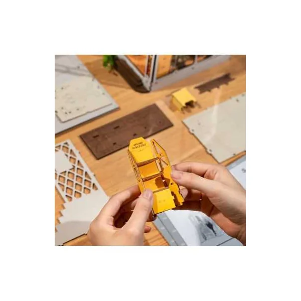 Maquette Book Nook Garden House Rolife | Puzzle 3D en Bois LED