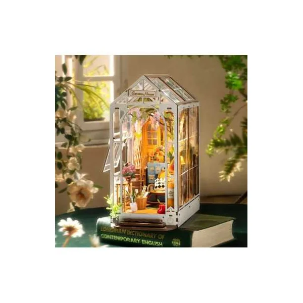 Maquette Book Nook Garden House Rolife | Puzzle 3D en Bois LED