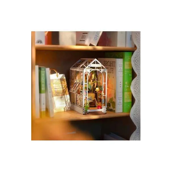 Maquette Book Nook Garden House Rolife | Puzzle 3D en Bois LED