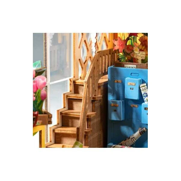 Maquette Book Nook Garden House Rolife | Puzzle 3D en Bois LED