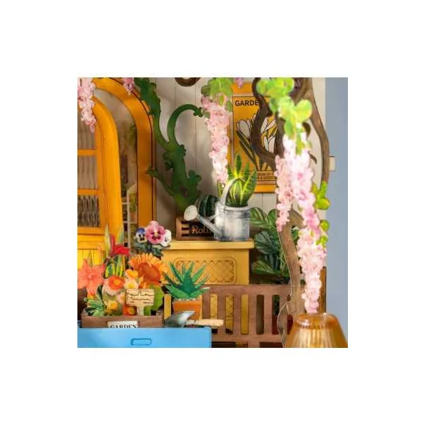 Maquette Book Nook Garden House Rolife | Puzzle 3D en Bois LED