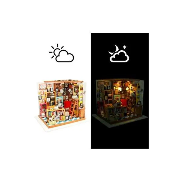 Maquette Book Nook Time Travel Rolife | Puzzle 3D Bois & LED | 14+