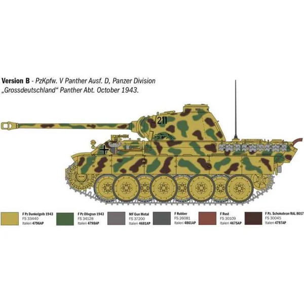 Maquette de char 90290 - Pz. Kpfw. V Panther Ausf. D (1:35)
