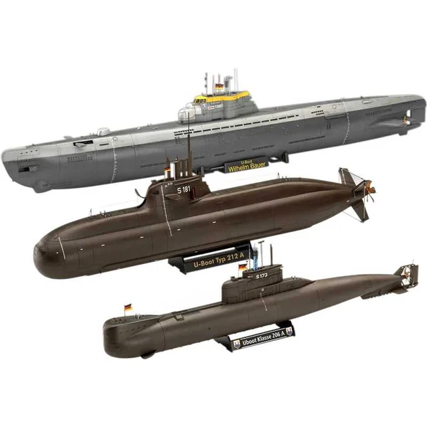 Maquette en plastique sous-marin 05186 - 70 ans Bundeswehr : Wilhelm Bauer, Type 206A, Classe 2 (1:1