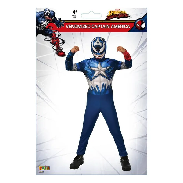 MARVEL - AVENGERS - DEGUISEMENT - CAPTAIN AMERICA - VENOMISÉ TAILLE 3-4 ANS