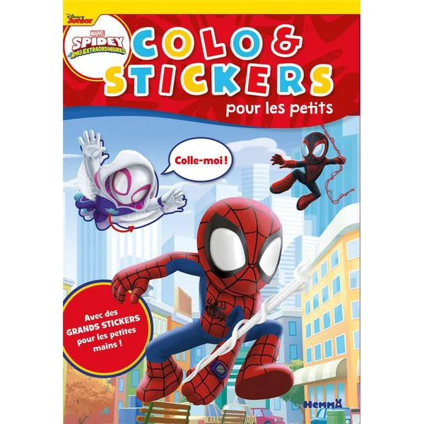 MARVEL SPIDEY ET SES AMIS EXTRAORDINAIRES - COLO ETSTICKERS POUR LES PETITS