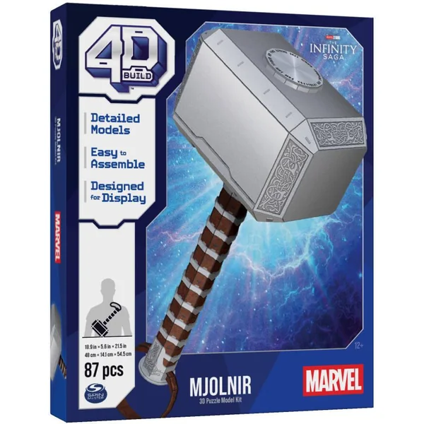 MARVEL - THOR - 4D BUILD - MARTEAU DE THOR 87 PIECES