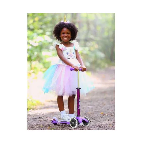 Mini Micro Deluxe LED Violette | Trottinette 3 Roues Enfant 2-5 ans