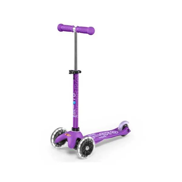 Mini Micro Deluxe LED Violette | Trottinette 3 Roues Enfant 2-5 ans