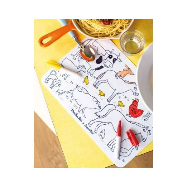 Mini set à colorier et 4 feutres Aujourd'hui c'est Mercredi - Moulin Roty