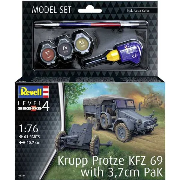 ModelSet militaire 63344 - Krupp Protze Kfz 69 avec 3,7cm Pak (1:76)