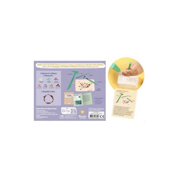 Mon bracelet en pierres et cristaux à déterrer - Auzou - activité 6+