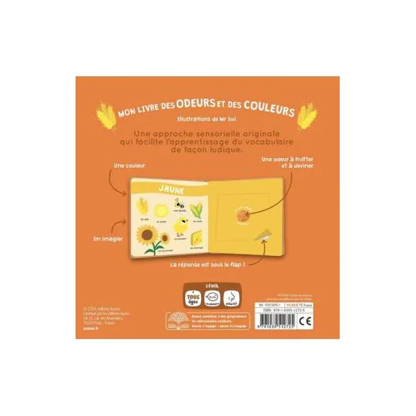 Mon livre des odeurs et des couleurs La ferme - Auzou