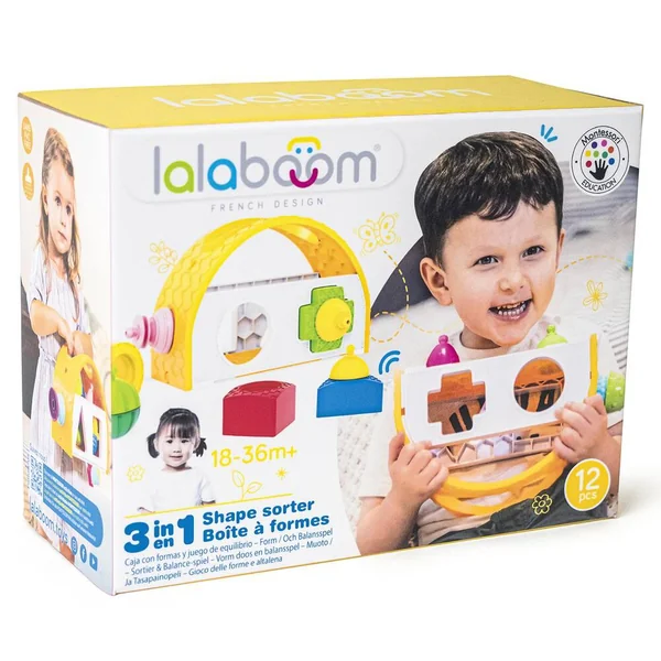 MONTESSORI - BOITE A FORMES -JEU DE BALANCE - 16 PIECES