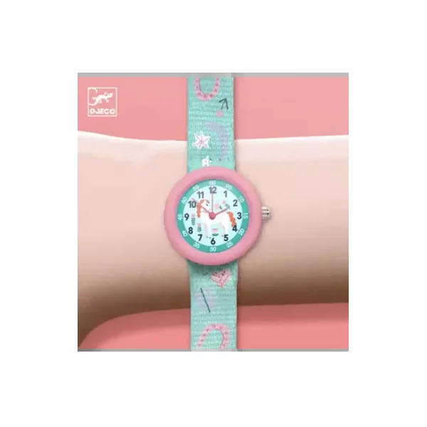 Montre Enfant Cheval Djeco - Apprendre l'heure avec style dès 5 ans
