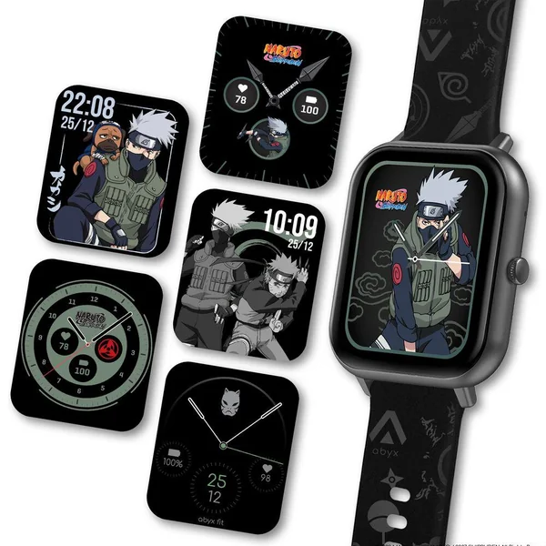 NARUTO SHIPPUDEN - MONTRE CONNECTEE ABYX FIT TOUCH 3 - MODELE KAKASHI - 2 BRACELETS