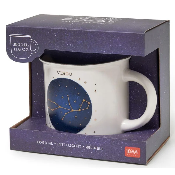 NEW BONE CHINA PORCELAIN MUG - COUNT YOUR LUCKY STARS - VIRGO