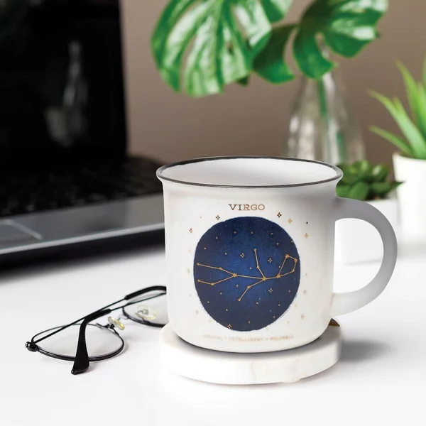 NEW BONE CHINA PORCELAIN MUG - COUNT YOUR LUCKY STARS - VIRGO