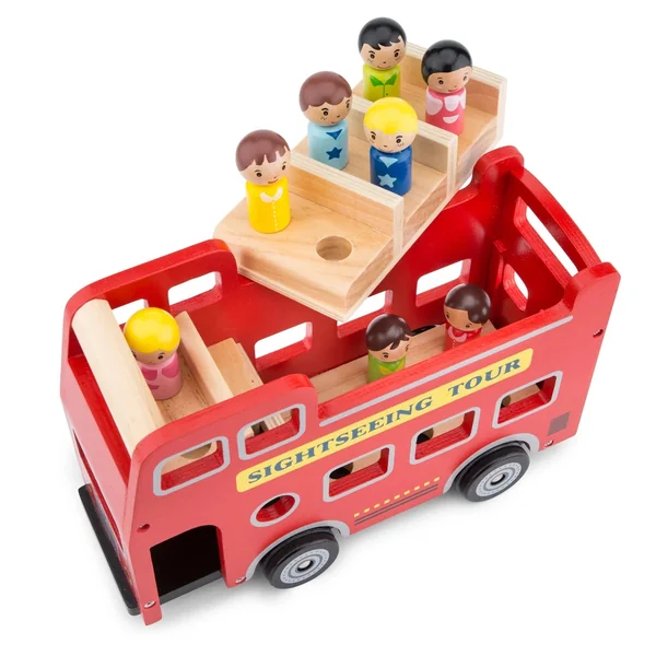 New Classic Toys - City Tour Bus With 9 Play Figures - Play Vehicles