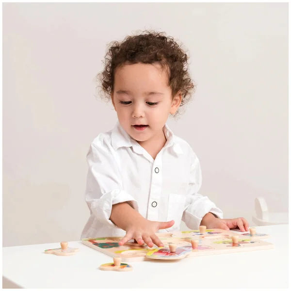 New Classic Toys - Peg Puzzle - 8 Pieces - Farm - Baby Activity Toys