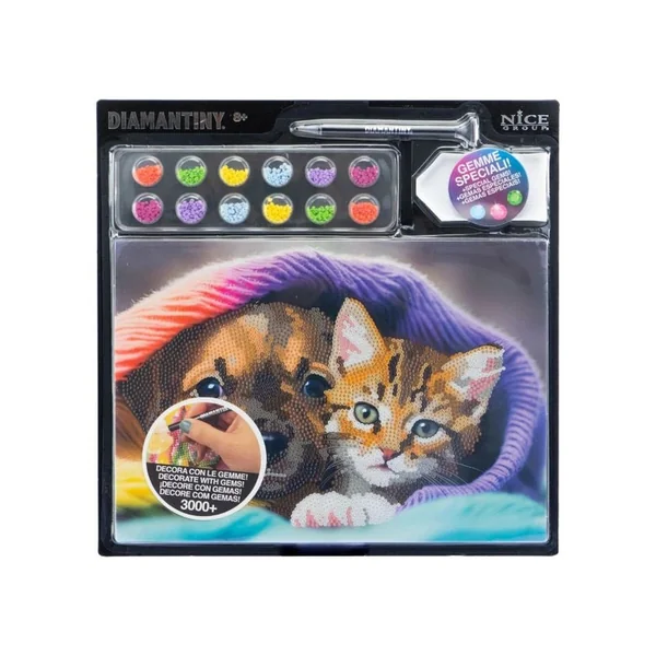 Nice - Diamantiny Artist Level Up Painting On Canvas Pets - Random Selection - Arts & Crafts