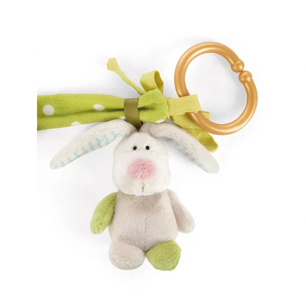 NICI - My First NICI Pram Rattle Chain Rabbit Owl - Baby Activity Toys