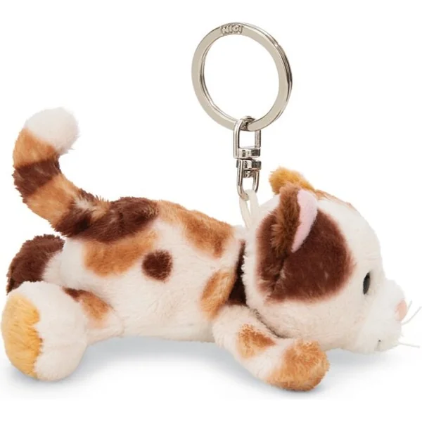NICI porte-clés Chat tricolore 10cm, couché GREEN