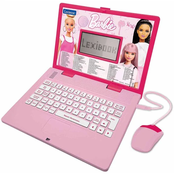 ORDINATEUR PORTABLE EDUCATIF PARLANT BILINGUE BARBIE – 124 ACTIVITES EN ANGLAIS ET ALLEMAND