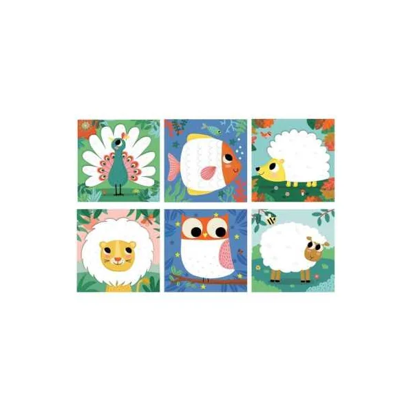 Peinture au doigt Animaux Colorés Créalign' | Activité dès 3 ans