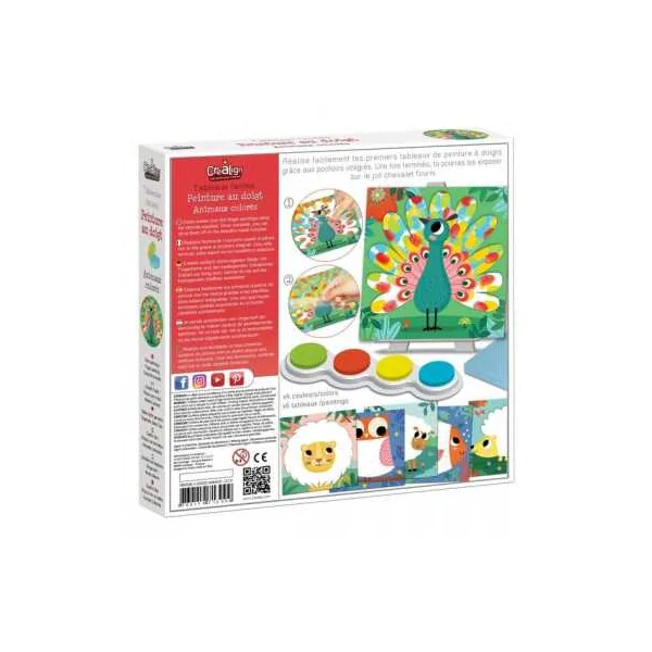 Peinture au doigt Animaux Colorés Créalign' | Activité dès 3 ans