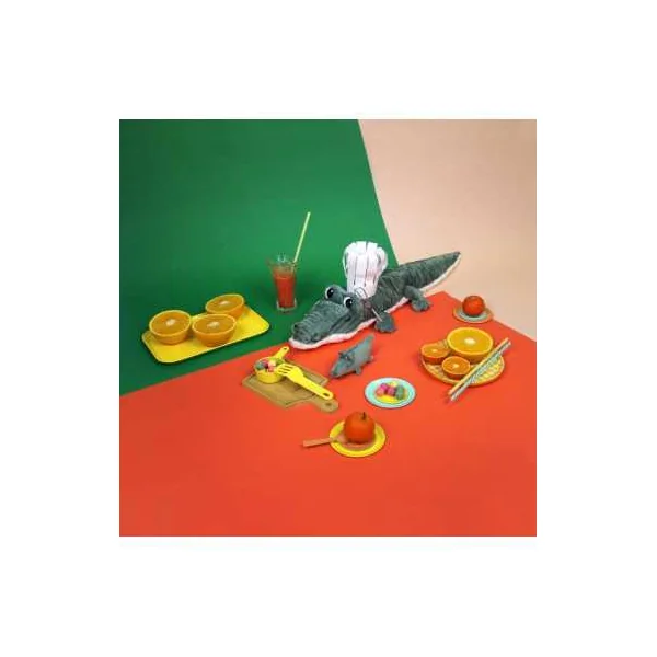 Peluche Croketou le crocodile maman et bébé vert - Les Ptipotos by Déglingos